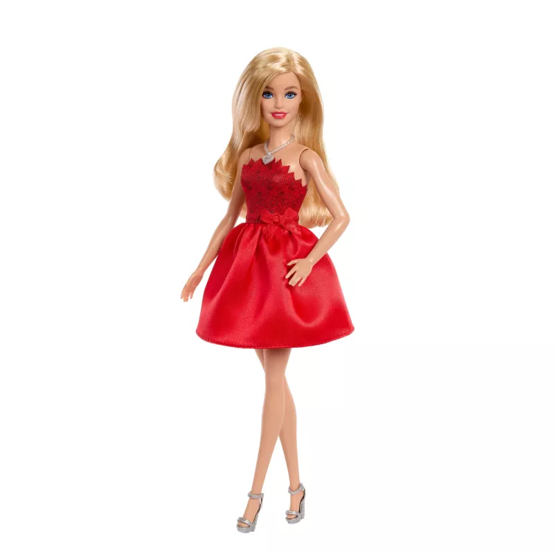 Barbie Mattel 80-ojo jubiliejaus rubino raudonumo šventinė mados lėlė, vilkinti raudoną suknelę su aksesuarais