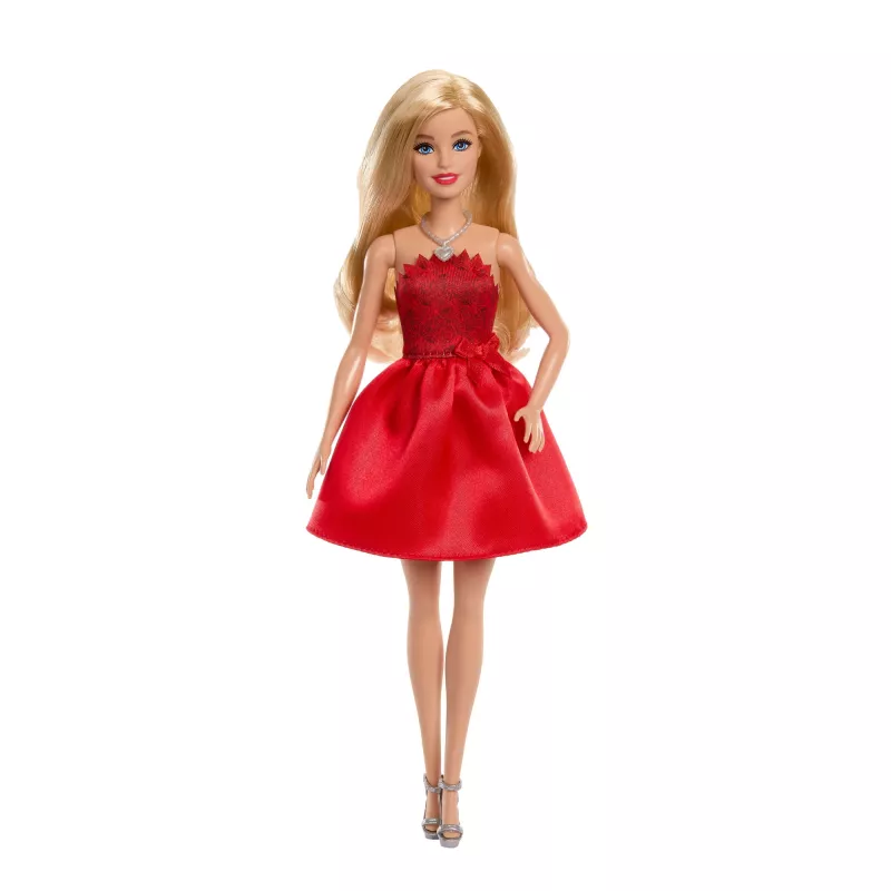 Barbie Mattel 80-ojo jubiliejaus rubino raudonumo šventinė mados lėlė, vilkinti raudoną suknelę su aksesuarais