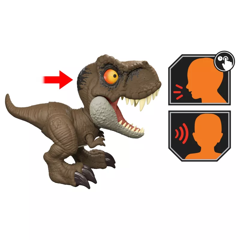 Jurassic World Roar Command Tyrannosaurus Rex dinozaurų figūrėlė žaislas, įrašo, atkuria ir riaumoja, T. Rex