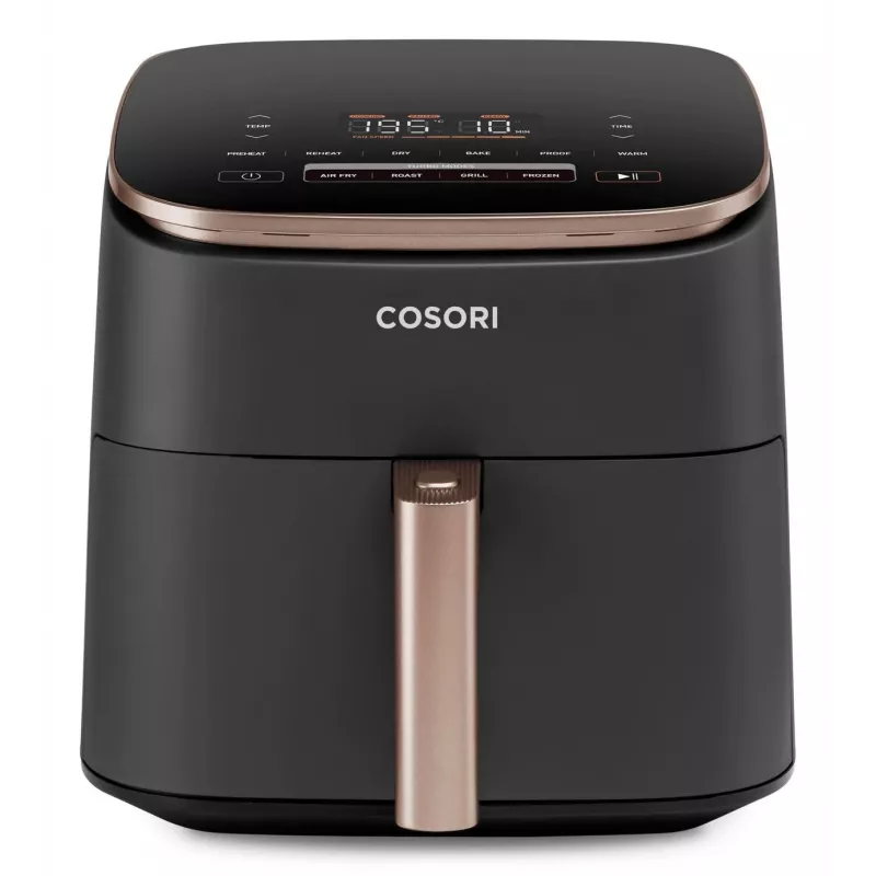 Cosori Turbo Blaze Chef Edition Single 6 L Stovimas 1725 W Karšto oro gruzdintuvė Juoda, Rožinis auksas