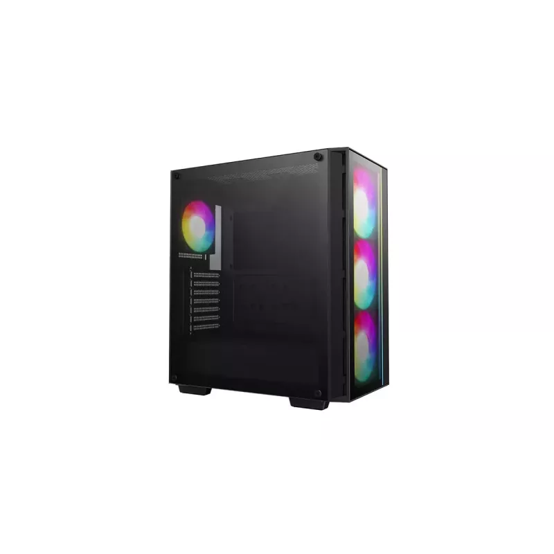 PC korpusas DeepCool MATREXX55 V4 C Midi Tower Juoda — grūdintas stiklas, ATX/microATX palaikymas, USB-C, maks. GPU 370 mm