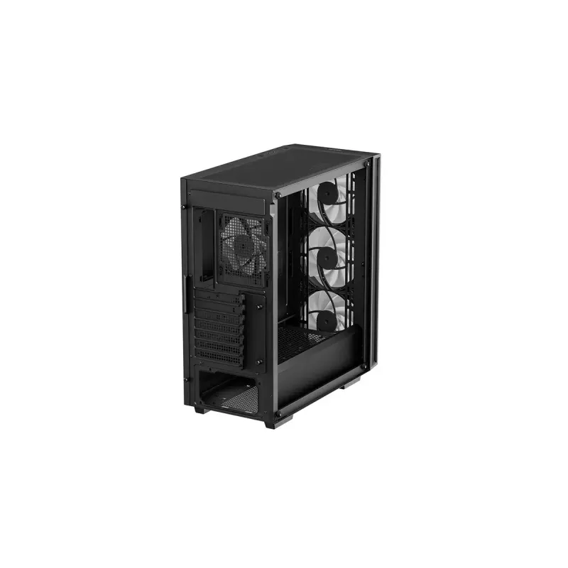 PC korpusas DeepCool MATREXX55 V4 C Midi Tower Juoda — grūdintas stiklas, ATX/microATX palaikymas, USB-C, maks. GPU 370 mm