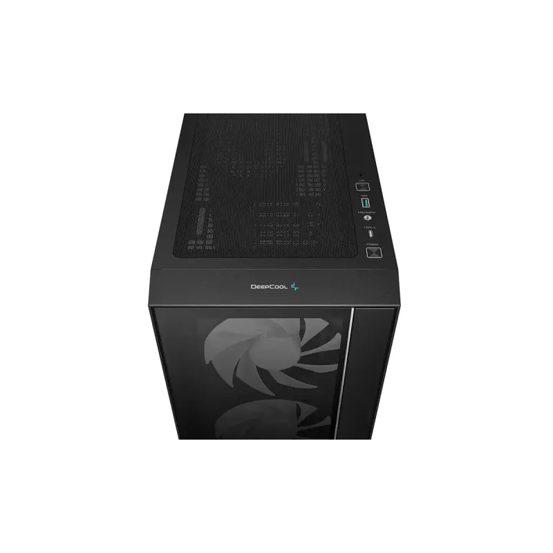 PC korpusas DeepCool MATREXX55 V4 C Midi Tower Juoda — grūdintas stiklas, ATX/microATX palaikymas, USB-C, maks. GPU 370 mm