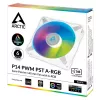 ARCTIC P14 PWM PST A-RGB - Pusiau pasyvus 140 mm korpuso ventiliatorius su skaitmeniniu A-RGB baltos spalvos