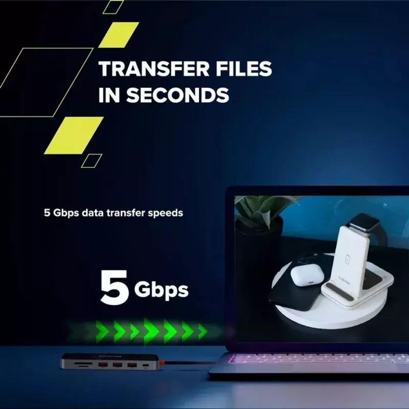 Canyon DS-13 USB Type-C šakotuvas 5000 Mbit/s HDMI USB 3.2