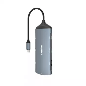 Canyon DS-15 USB 3.2 Gen 1 Type-C pilkas 100W galios tiekimo Ethernet 1 Gbps