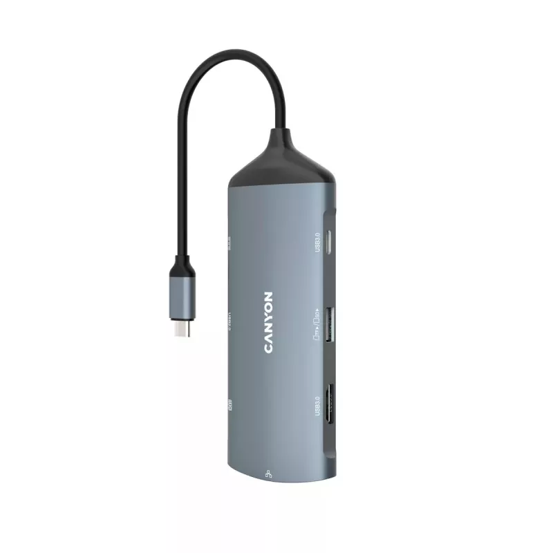 Canyon DS-15 USB 3.2 Gen 1 Type-C pilkas 100W galios tiekimo Ethernet 1 Gbps