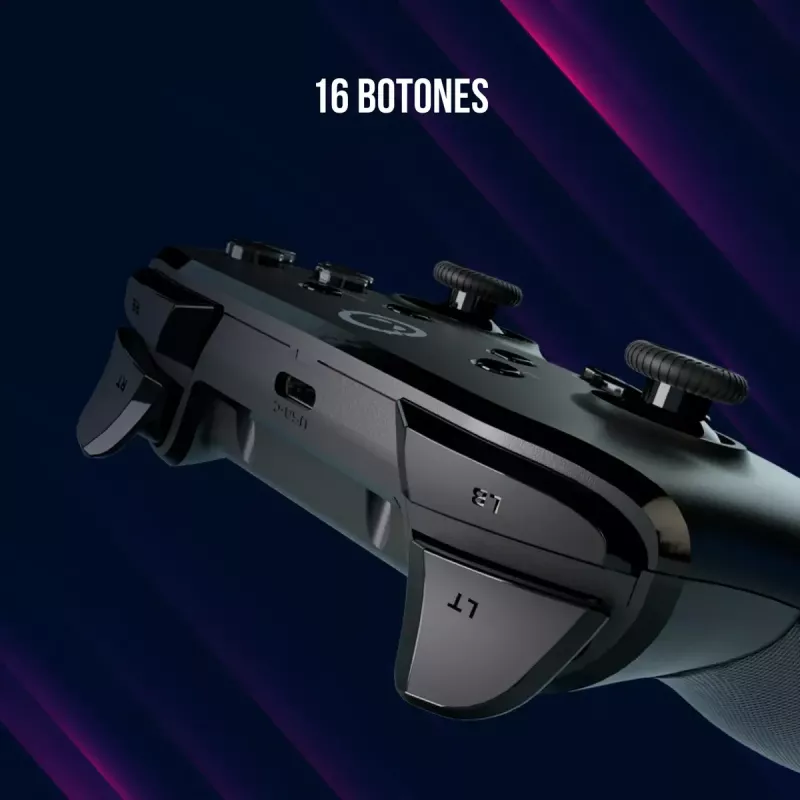„Lorgar LRG-GP510“ belaidis žaidimų pultelis, juodas, USB, skirtas „Nintendo Switch“, asmeniniams kompiuteriams ir „Playstation 3“