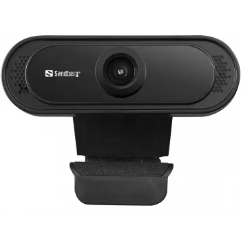 Sandberg USB Webcam 1080P Saver, 2 MP, 1920 x 1080 pikselių, Full HD, 30 kadrų per sekundę, 1920x1080@30fps, 1080p
