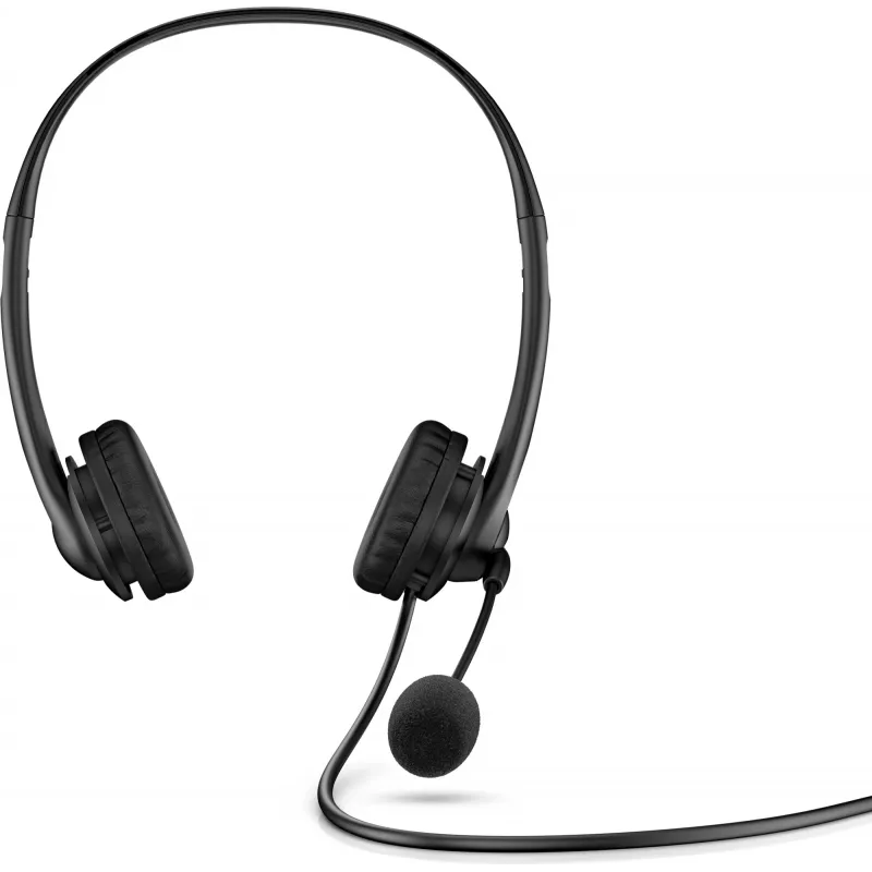 HP Stereo USB Headset G2, laidinis, biurui / skambučių centrui, 90 g, ausinės, juodos