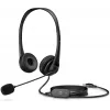 HP Stereo USB Headset G2, laidinis, biurui / skambučių centrui, 90 g, ausinės, juodos