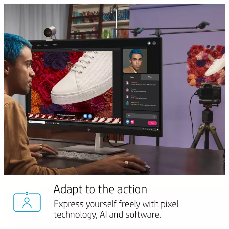 HP 950 4K internetinė kamera, 3840 x 2160 pikselių, Full HD, 30 kadrų/sek., 1x, Auto, Auto
