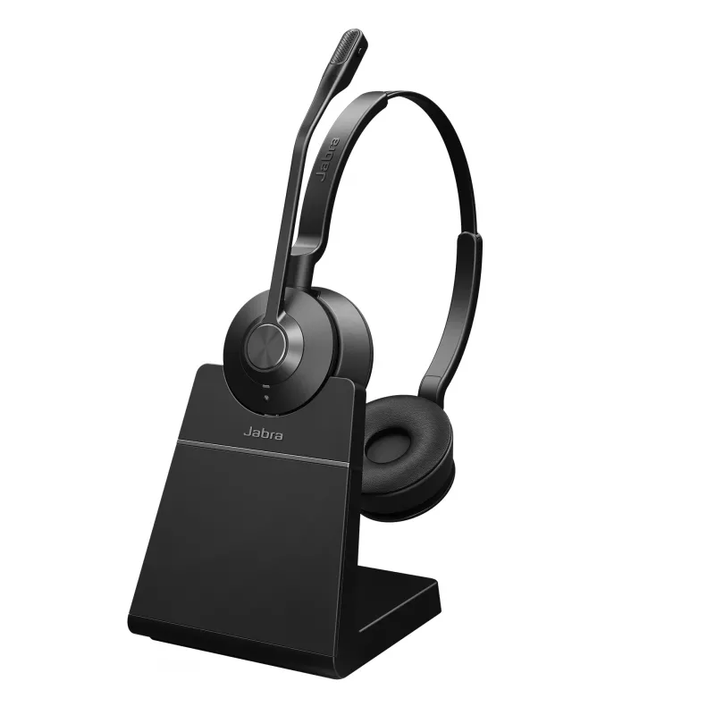 Jabra Engage 55 - USB-C UC Stereo Stand, EMEA/APAC, belaidis, biuro/skambučių centras, 83 g, ausinės, juoda, titanas