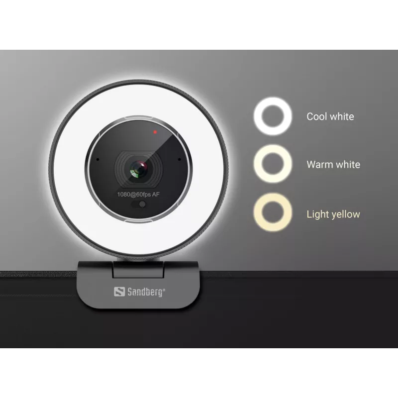 Sandberg Streamer USB Webcam Pro Elite 2560x1440 60fps juoda