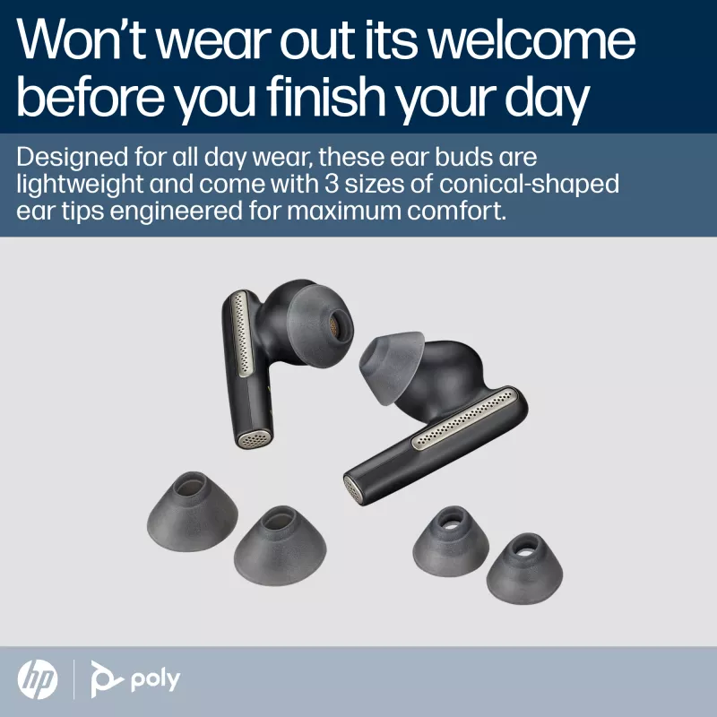 HP Poly Poly Voyager Free 60 UC Carbon Juoda Earbuds +BT700 USB-A Adapter +Basic Charge Case