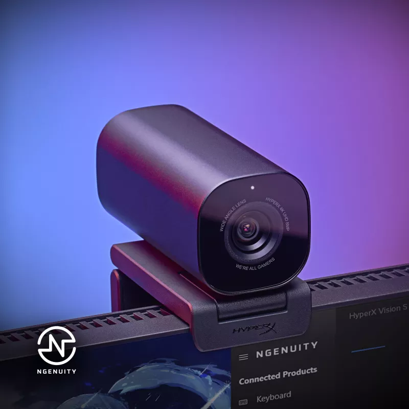HyperX Vision S internetinė kamera, juoda, Windows 10, Windows 11, Mac OS X 10.10 Yosemite, MacOS, ChromeOS, 45 mm, 93,3 mm