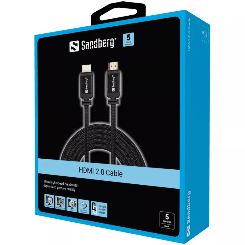 HDMI laidas Sandberg HDMI 2.0 19M-19M 5m