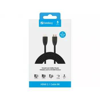 HDMI laidas Sandberg HDMI 2.1 kabelis 8K 2m