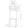 Techly ICA-TR33 reklaminio ekrano laikiklis 177,8 cm (70 colių) juodas
