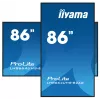 iiyama LH8664UHS-B2AG reklaminis ekranas Skaitmeninės reklamos plokščiasis ekranas 2.17 m (85,6 colio) Wi-Fi 500 cd/m² 4K Ultra HD Juodas Integruotas procesorius Android 11 24/7