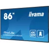 iiyama LH8664UHS-B2AG reklaminis ekranas Skaitmeninės reklamos plokščiasis ekranas 2.17 m (85,6 colio) Wi-Fi 500 cd/m² 4K Ultra HD Juodas Integruotas procesorius Android 11 24/7