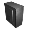 PC korpusas GEMBIRD Fornax 160 Mini Tower — juodas, SPCC, palaiko ITX/mATX/ATX, 1×3,5 colio + 3×2,5 colio lizdai, 7 išplėtimo lizdai, 445×185×390 mm