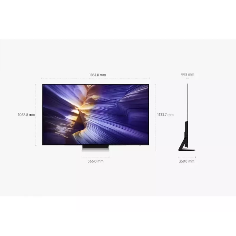 OLED televizorius Samsung QE77S90FAE 77 coliai 4K Ultra HD OLED, 3840×2160, Tizen, 120 Hz, HDR10+ Gaming, Wi‑Fi, Bluetooth 5.3, 4x HDMI, 2.1 ch