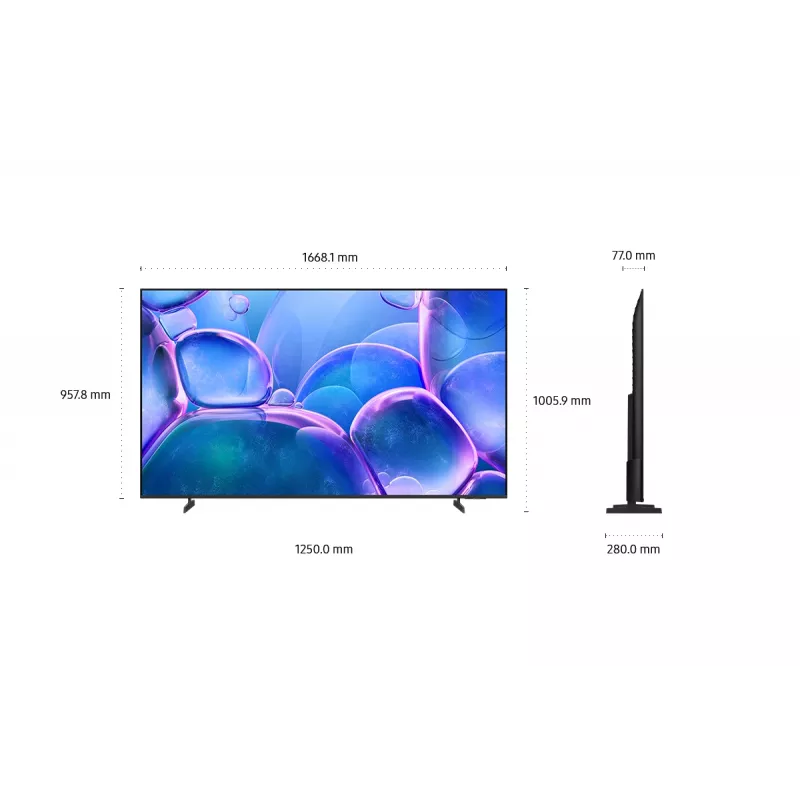Samsung UE75U7022FKXXH televizorius 190,5 cm (75 col.) 4K Ultra HD išmanusis televizorius Wi-Fi juodas
