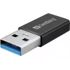 Sandberg USB-C/A DVD įrenginys, juodas, dėklas, stacionariam/nešiojamam kompiuteriui, DVD Super Multi DL, USB Type-C, CD-R, CD-ROM, CD-RW, DVD+R DL, DVD-R, DVD-R DL, DVD-RAM, DVD-ROM, DVD-RW