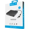 Sandberg USB-C/A DVD įrenginys, juodas, dėklas, stacionariam/nešiojamam kompiuteriui, DVD Super Multi DL, USB Type-C, CD-R, CD-ROM, CD-RW, DVD+R DL, DVD-R, DVD-R DL, DVD-RAM, DVD-ROM, DVD-RW