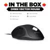 HP OMEN Vector pelė, dešiniarankiams, IR LED, USB Type-A, 16000 DPI, 1 ms, juoda