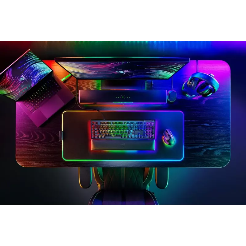 Razer JuodaWidow V4 Pro klaviatūra, žaidimų, USB, QWERTY US International, juoda, mechaninė, RGB LED
