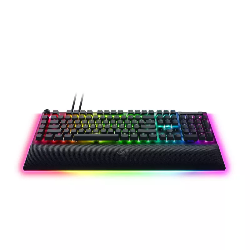 Razer JuodaWidow V4 Pro klaviatūra, žaidimų, USB, QWERTY US International, juoda, mechaninė, RGB LED