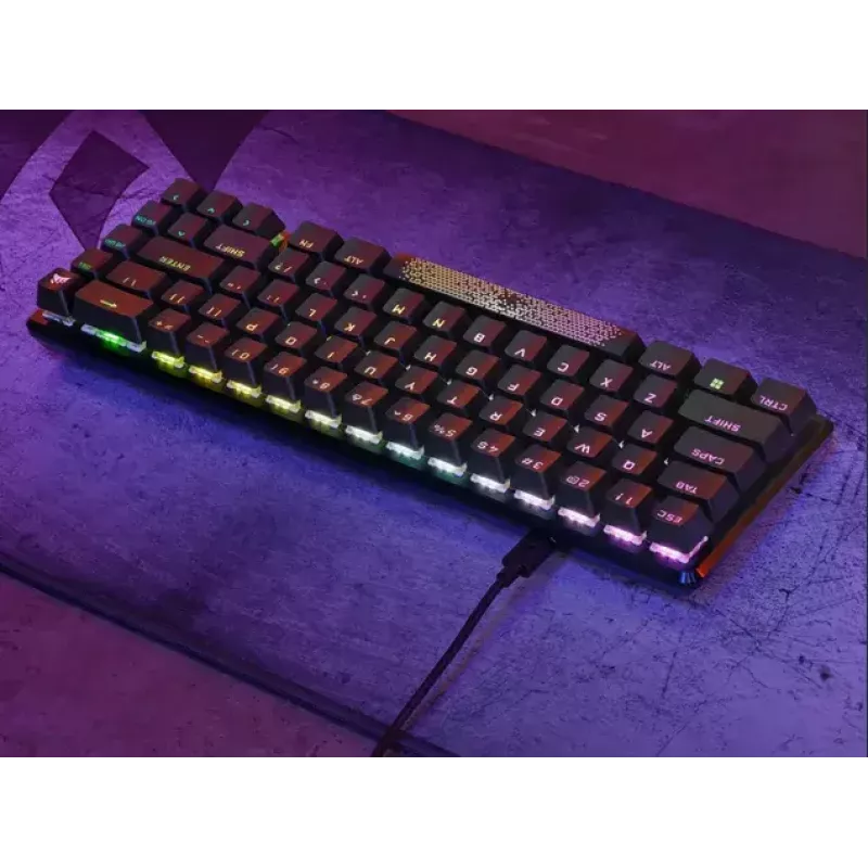 Corsair K65 PRO MINI klaviatūra, žaidimų, USB, QWERTY, anglų, juoda, 65 %, RGB