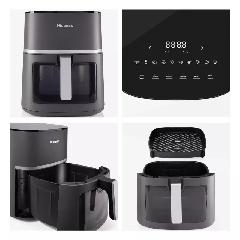 Hisense HAF1900D gruzdintuvė Viena 7 l 1800 W Karšto oro gruzdintuvė Juoda