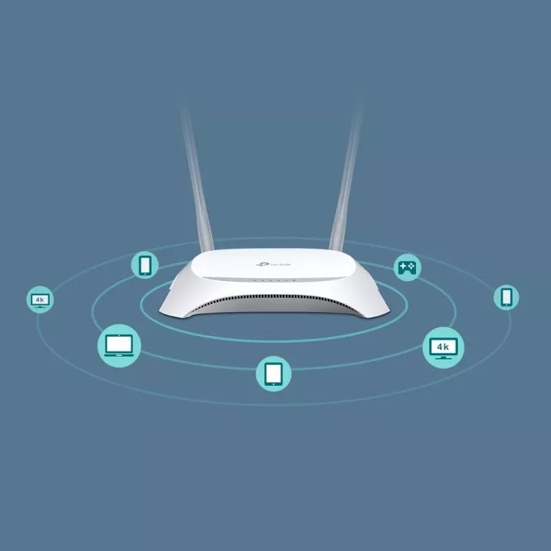 TP-Link TL-MR3420 belaidis maršrutizatorius Fast Ethernet Vienos juostos (2,4 GHz) Juoda, balta