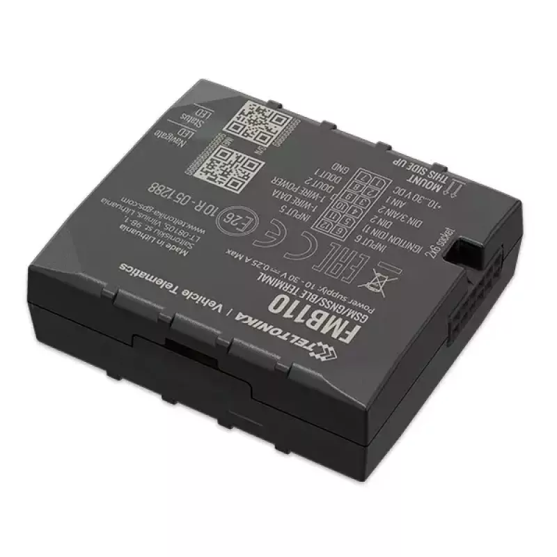 GPS seklys Teltonika FMB110 automobiliui Juodas Atsparus dulkėms 0,128 GB