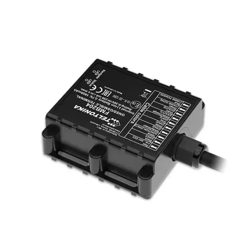 GPS sekiklis Teltonika FMB204 universalus juodas, viena SIM, 1800 mAh