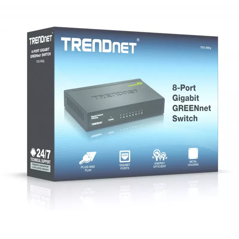 Nevaldomas komutatorius Trendnet GREENnet TEG-S82G