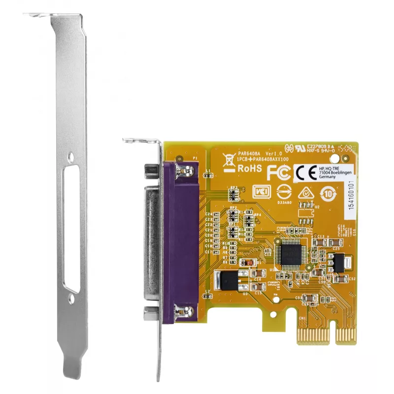HP PCIe x1 lygiagrečiojo prievado plokštė