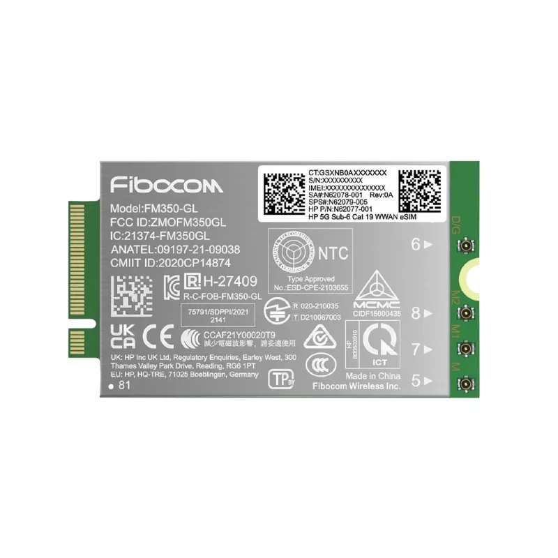 HP 5G Sub-6 Cat 19 WWAN sąsajos plokštės / adapteris