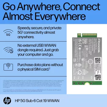 HP 5G Sub-6 Cat 19 WWAN sąsajos plokštės / adapteris