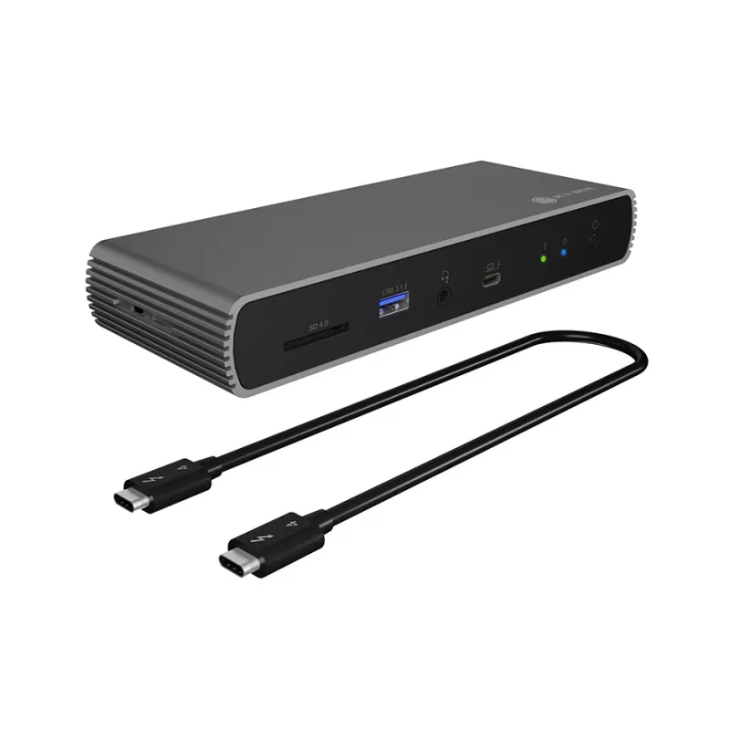 ICY BOX IB-DK8801-TB4 laidinis Thunderbolt 4 antracitas, juodas