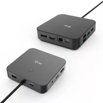 i-tec USB-C HDMI Dual DP prijungimo stotelė su 100 W maitinimo tiekimu