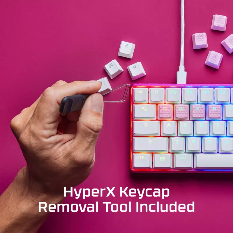 HyperX Rubber Keycaps - Žaidimų priedų rinkinys - Raudona (US išdėstymas)