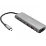 Sandberg USB-C Dock HDMI + 2xUSB-A + 2xUSB-C + PD100W, laidinis, USB 3.2 Gen 1 (3.1 Gen 1) Type-C, 100 W, aliuminis, 4K Ultra HD, 3840 x 2160 pikselių