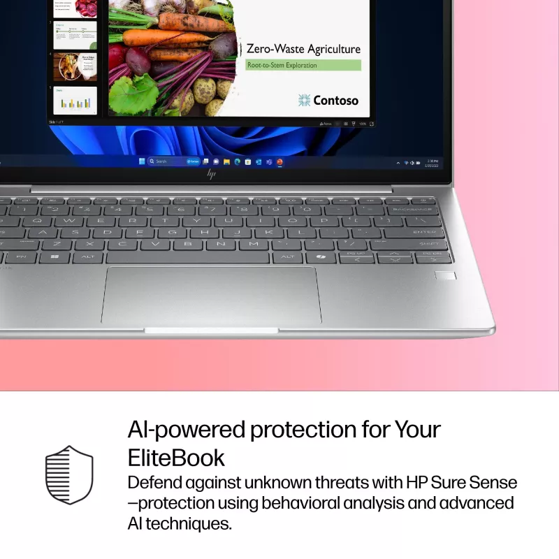HP EliteBook 6 G1i Intel Core Ultra 5 225U nešiojamasis kompiuteris 33,8 cm (13,3 colio) WUXGA 16 GB DDR5-SDRAM Wi-Fi 7 (802.11be) Windows 11 Pro AI PC sidabrinis