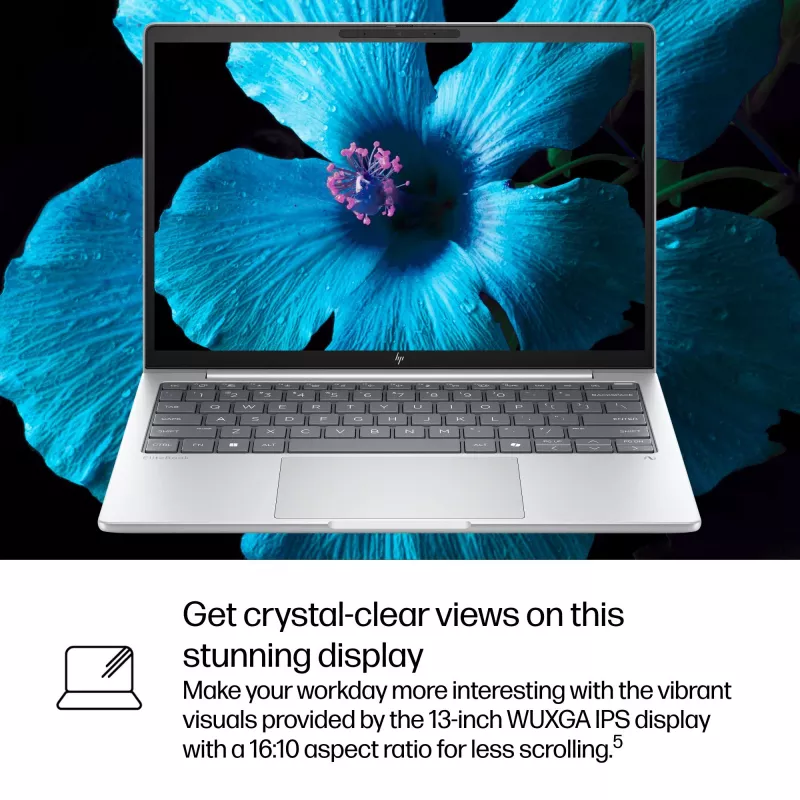 HP EliteBook 8 G1i AI Intel Core Ultra 5 225U nešiojamas kompiuteris 33,8 cm (13,3 col.) WUXGA 16 GB LPDDR5x-SDRAM „Wi-Fi 7“ (802.11be) „Windows 11 Pro“ AI kompiuteris