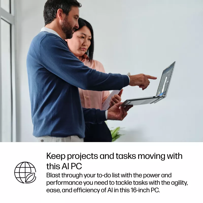 HP EliteBook 6 G1i AI Intel Core Ultra 5 225U nešiojamasis kompiuteris 40,6 cm (16 colių) WUXGA 24 GB DDR5-SDRAM „Wi-Fi 7“ (802.11be) „Windows 11 Pro“ AI kompiuteris sidabrinis