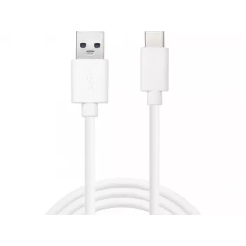 Sandberg USB-C 3.1 USB-A 3.0 2M, 2 m, USB C, USB A, USB 3.2 Gen 1 (3.1 Gen 1), Kištukas/Kištukas, Balta